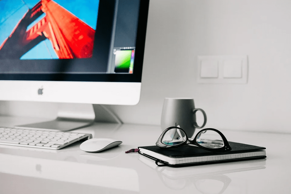 Glasses on Desk